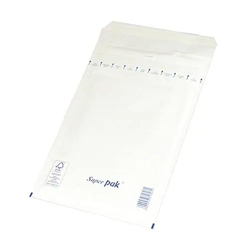 Selbstklebende Briefumschläge mit Luftpolsterfolie, 5 Stück in Weiß, 150x215mm/170x225mm