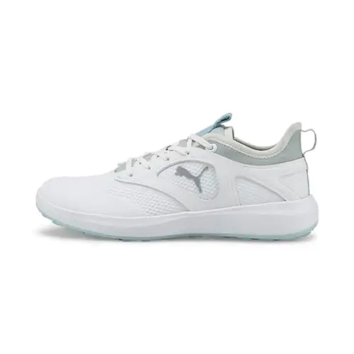 PUMA Damen Ignite Malibu Golfschuh, Weiß Silber, Größe 36 EU