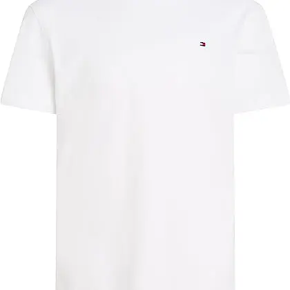 Tommy Hilfiger Jungen T-Shirt, Kurzarm, Rundhals, Weiß, 12 Jahre