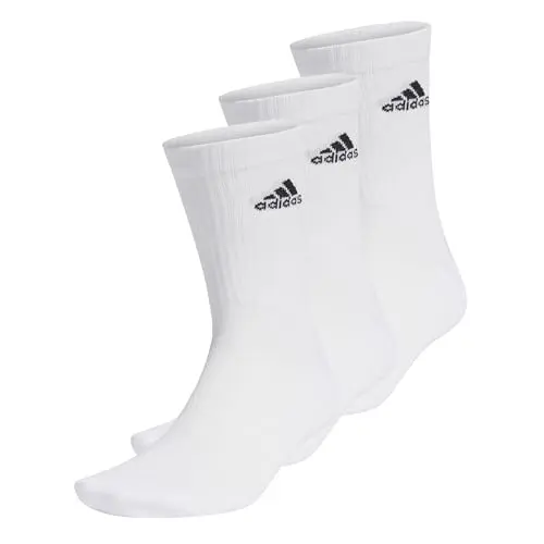 adidas Crew Socken Unisex, 3 Paar, Weiß/Schwarz, Größe 37-39