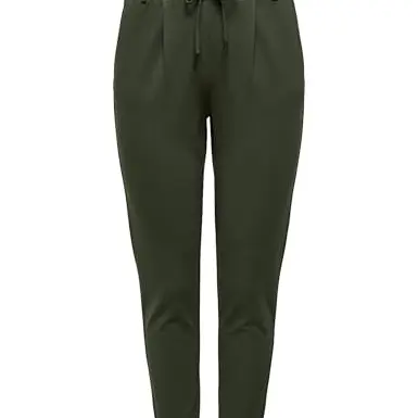 ONLY Damen Onlpoptrash Life Easy Col Pant Regular Fit Hose mit Kordelzug für Freizeit, Peat, M / 32L
