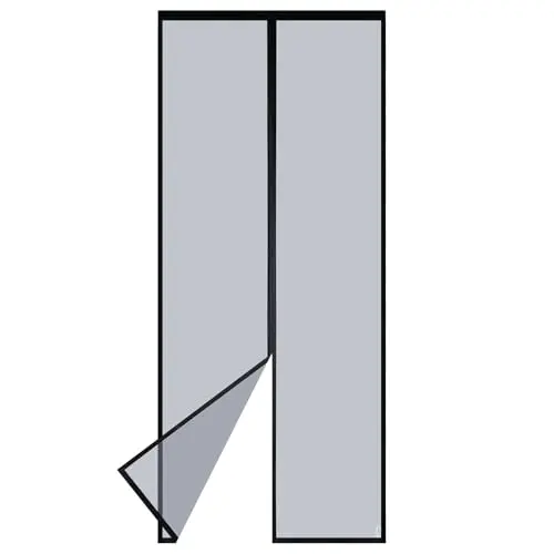 Apalus VP Fliegengitter für Balkontür, 90x205 cm, langlebig, katzensicher, starke Magnete