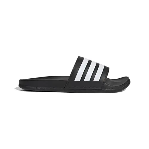 adidas Unisex Adilette Comfort Slides, Schwarz / Weiß, Größe 46 EU