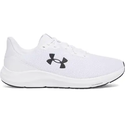 Under Armour Charged Pursuit 4 Herren-Laufschuhe, Weiß/Schwarz, Größe 40 EU