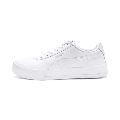 PUMA Damen Carina L Sneakers, Puma White/Silver, Größe 42.5 EU
