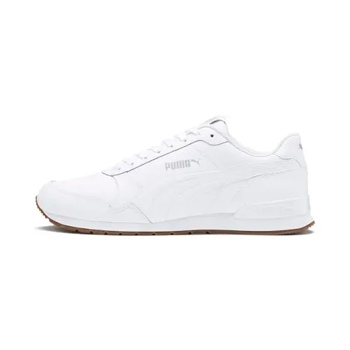 PUMA ST Runner v2 Unisex Low-Top Trainer, Weiß/Grau/Violett, 42.5 EU