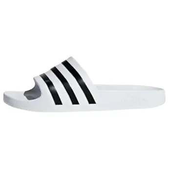 adidas Adilette Aqua Slides, Cloud White / Core Black, 48.5 EU
