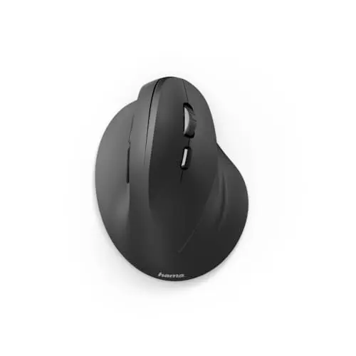 Hama kabellose ergonomische Maus für Rechtshänder, schwarz