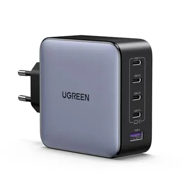 UGREEN Nexode 100W USB C Ladegerät - 5-Port GaN Netzteil für MacBook, iPad, iPhone und Galaxy