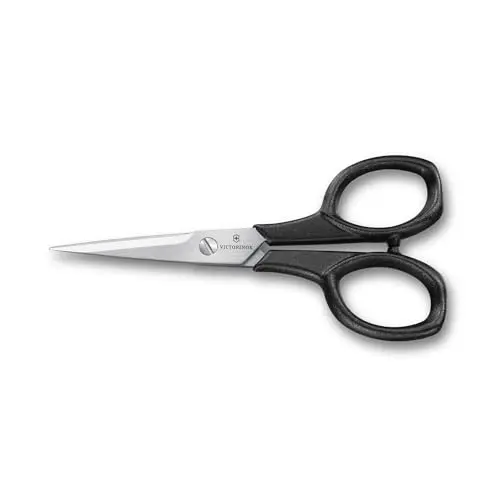 Victorinox Haushaltsschere "Italy" - Bastelschere, 10 cm, rostfreier Stahl, robuster Kunststoffgriff, schwarz