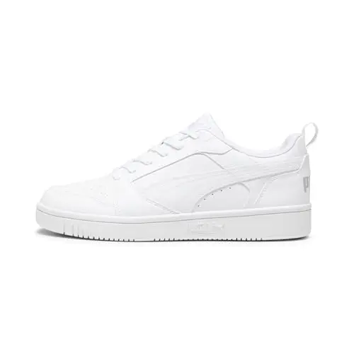 PUMA Rebound V6 Low Unisex Sneaker in Weiß und Hellgrau, Größe 40 EU