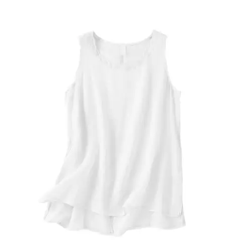 Damen Sommer Tank Top Baumwolle Ärmellos, Locker Sitz, Atmungsaktiv, Trendiges Totenkopf-Design (Weiß, M)