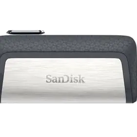 SanDisk Ultra Dual Drive USB Type-C 128 GB mobiler Speicher, USB 3.1, versenkbarer Doppelanschluss