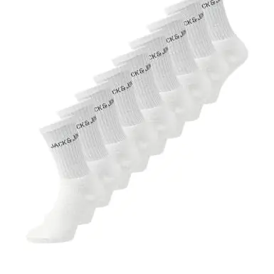 JACK & JONES Herren Tennissocken, 9er Pack, Weiß, Einheitsgröße