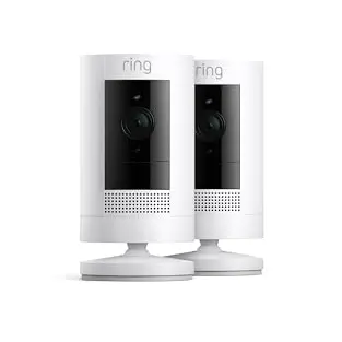 Außenüberwachungskamera Akku, 2 Stück, 1080p-HD, wetterfest, WLAN, kompatibel mit Alexa