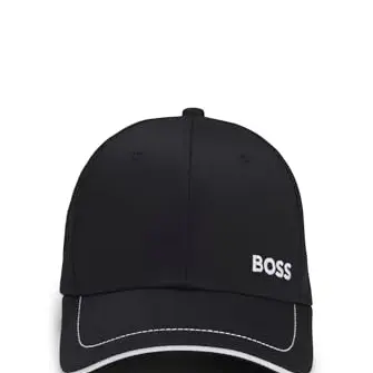 BOSS Herren Cap aus Baumwoll-Twill mit Logo-Stickerei, schwarz