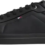Tommy Hilfiger Herren Sneaker Icon Light aus Leder, Schwarz, Größe 43
