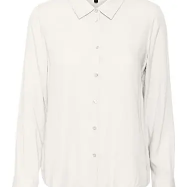 VERO MODA Damen Vmbeauty Shirt Bluse, Snow White, XL