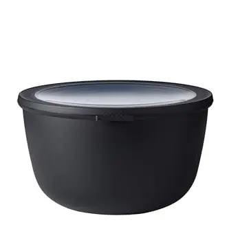 Mepal Cirqula Multi Bowl – Vorratsdose mit Deckel, luftdicht, 3000 ml, Nordic Black