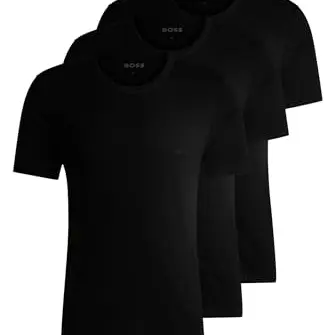 BOSS Herren T-Shirt Rn 3p New - Schwarz, Größe S