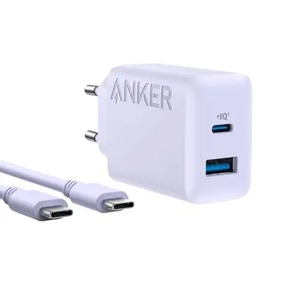Anker 20W USB-C Ladegerät mit 150cm Kabel - Kompatibel mit iPhone 15/16/17 und iPad
