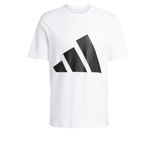 adidas Essentials Big Logo T-Shirt für Herren, Weiß/Schwarz, XL