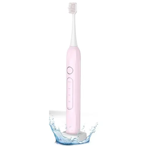 Elektrische Schallzahnbürste mit 5 Modi, 30S-Reminder, 8 Bürstenköpfe, IPX7, whitening in 2 Wochen