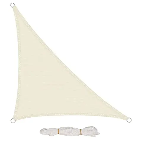 EUGAD Sonnensegel, 200 g/m², wetterbeständig, atmungsaktiv, luftdurchlässig, wasserdicht, Dreieck, für Terrasse, Garten, Balkon, Camping