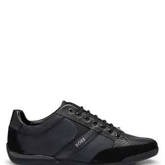 BOSS Saturn Low Sneaker für Herren in Schwarz, Größe 42 EU