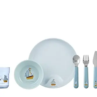 Mepal Kinder Geschirrset 6-teilig Mio – Spülmaschinengeeignet & BPA-frei – Sailors Bay