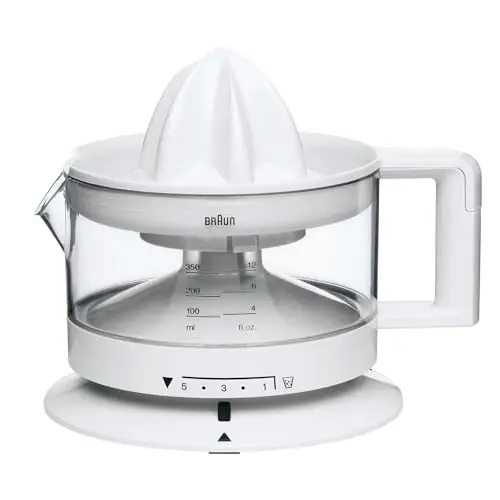 Braun Tribute Collection CJ 3000 Zitruspresse, 20 W, 0,35 l, weiß, 1 Stück