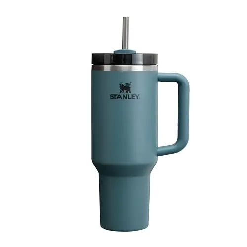 STANLEY Quencher H2.0 Trinkflasche mit Strohhalm 1.2L - Kühlt 11 Stunden - BPA frei - Blue Spruce