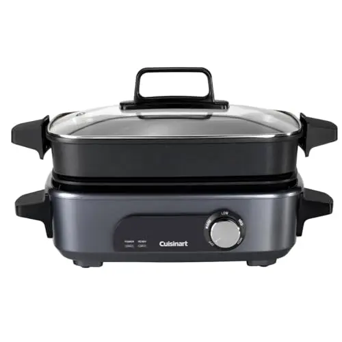 Cuisinart 5-in-1 Multikocher - Grillen, Dämpfen, Simmern & Langsamkochen - Mitternachtsgrau