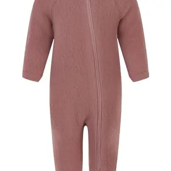 Mikk-line WALKOVERALL 74 Burlwood | Wollwalk Overall für Babys und Kleinkinder | 95% Mulesingfreie Merinowolle