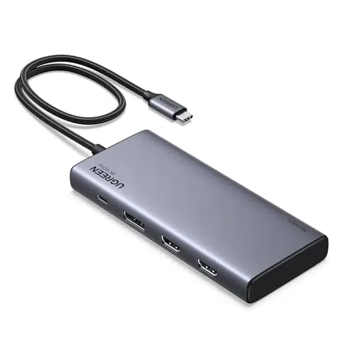 UGREEN Revodok Pro Triple Display Dock USB C Hub mit 4K@60Hz, 10Gbps 4x USB Ports und PD 100W