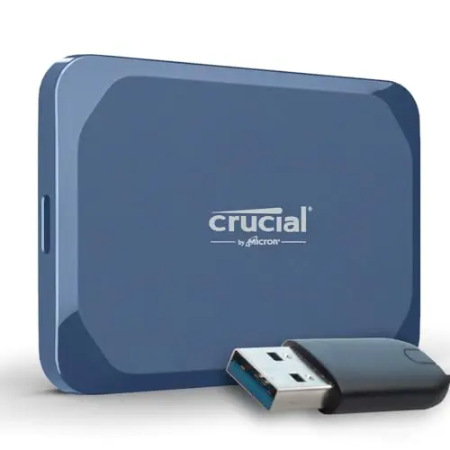 Crucial X10 8TB Externe SSD - Portable und ip65 wasser- und staubgeschützt, USB-C 3.2 Gen2, bis zu 2.100MB/s, Blau