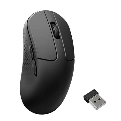 Keychron M3 Mini Gaming-Maus, 2.4 GHz & Bluetooth 5.3, programmierbar, ultraleicht, kompatibel mit Windows, macOS & Linux – Schwarz