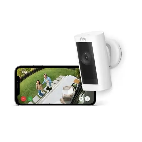 Ring Stick Up Cam Pro Battery - Kabellose Sicherheitskamera mit 1080p-HDR-Video und 3D-Bewegungserfassung