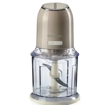 Ariete Vintage 438 Retro Elektrischer Gemüse- und Eiscrusher, 2 Geschwindigkeitsstufen, 600 ml, Beige