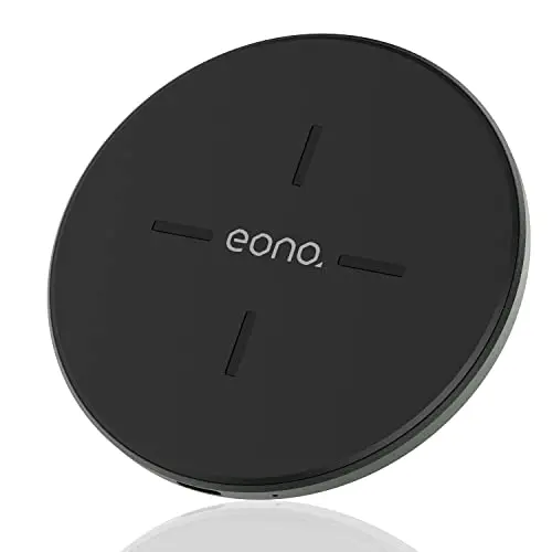 Eono Kabelloses 15W Ladegerät für iPhone 13/12 Mini/12 Pro - Schwarz (Ohne Netzteil)