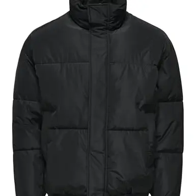 ONLY & SONS Herren Puffer Jacket Onsalpha, Schwarz