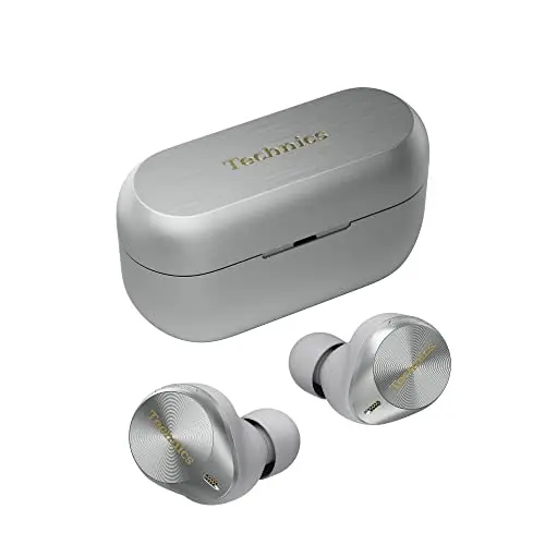 Technics EAH-AZ80E-S kabellose In-Ear-Ohrhörer mit Noise Cancelling und Bluetooth, Silber