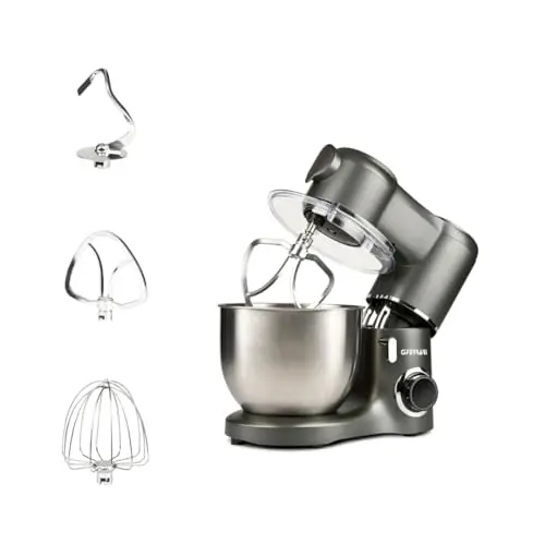 G3 Ferrari G20149 Küchenmaschine Pastaio, 1800W, 7L, 6 Geschwindigkeiten, Edelstahl, Zubehör, anthrazit