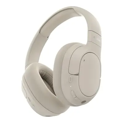 Belkin SoundForm Isolate Bluetooth Kopfhörer mit Mikrofon, Over-Ear, 60 Stunden Wiedergabe, tiefer Bass – Sandfarben