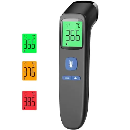 Kontaktloses Digital-Infrarot-Stirnthermometer für Babys & Erwachsene mit Fieberalarm