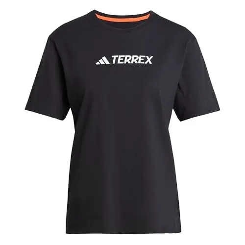 adidas Damen Terrex Classic Logo Shirt, Schwarz, XS