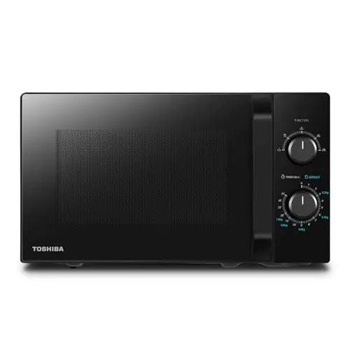 Toshiba MW2-MM20PF(BK) Mikrowelle 20L 800W mit Auftaufunktion und LED-Beleuchtung - Schwarz