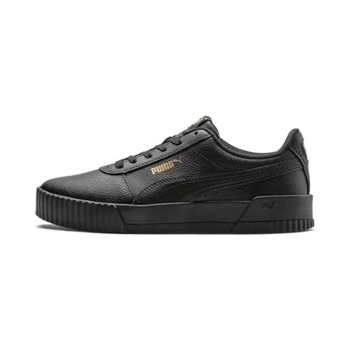 PUMA Damen Carina L Sneakers, Schwarz/Gold, 37.5 EU