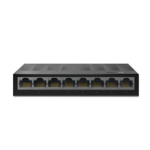 TP-Link LS1008G 8-Port Gigabit Switch, Plug and Play, energiesparend, für Tisch- oder Wandmontage