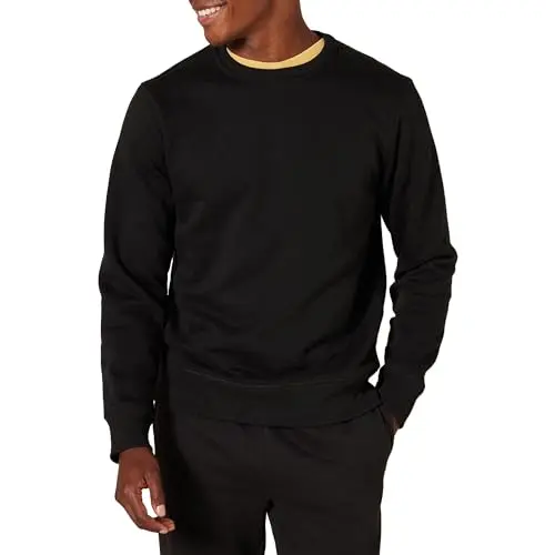 Amazon Essentials Herren Fleece-Sweatshirt, Schwarz, Größe M